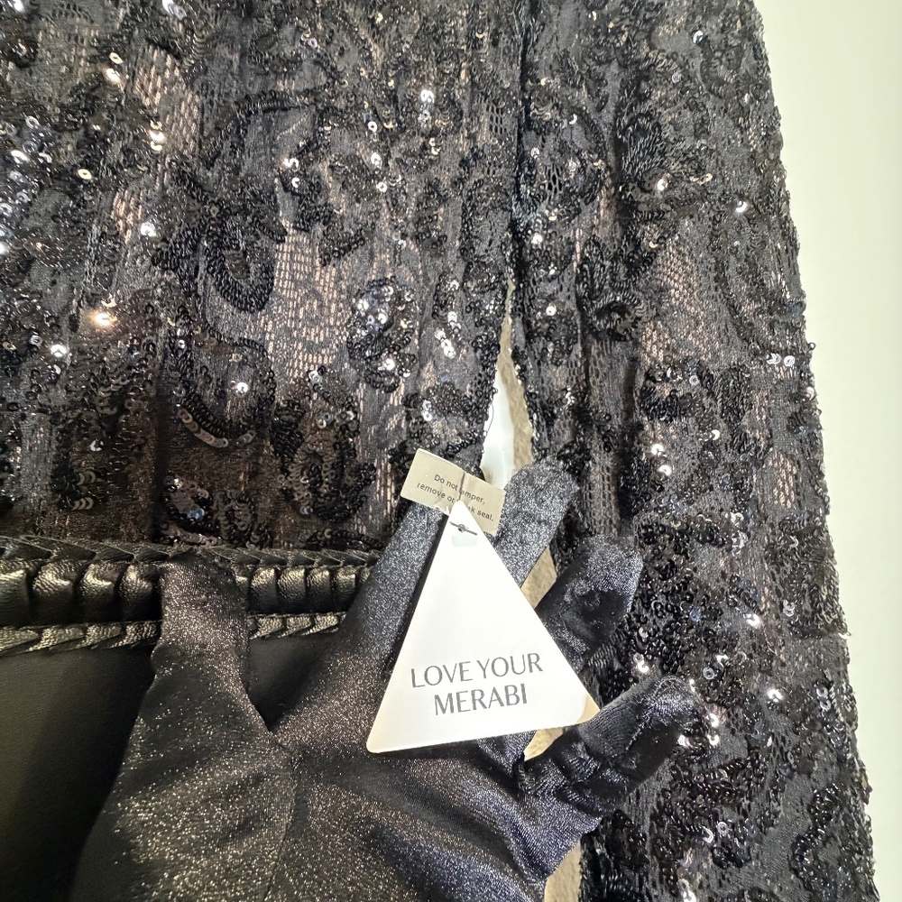 New Nadine Merabi Bella Black Floral Lace Jumpsuit Original Price $435 Sz: 16/XL - Picture 11 of 11